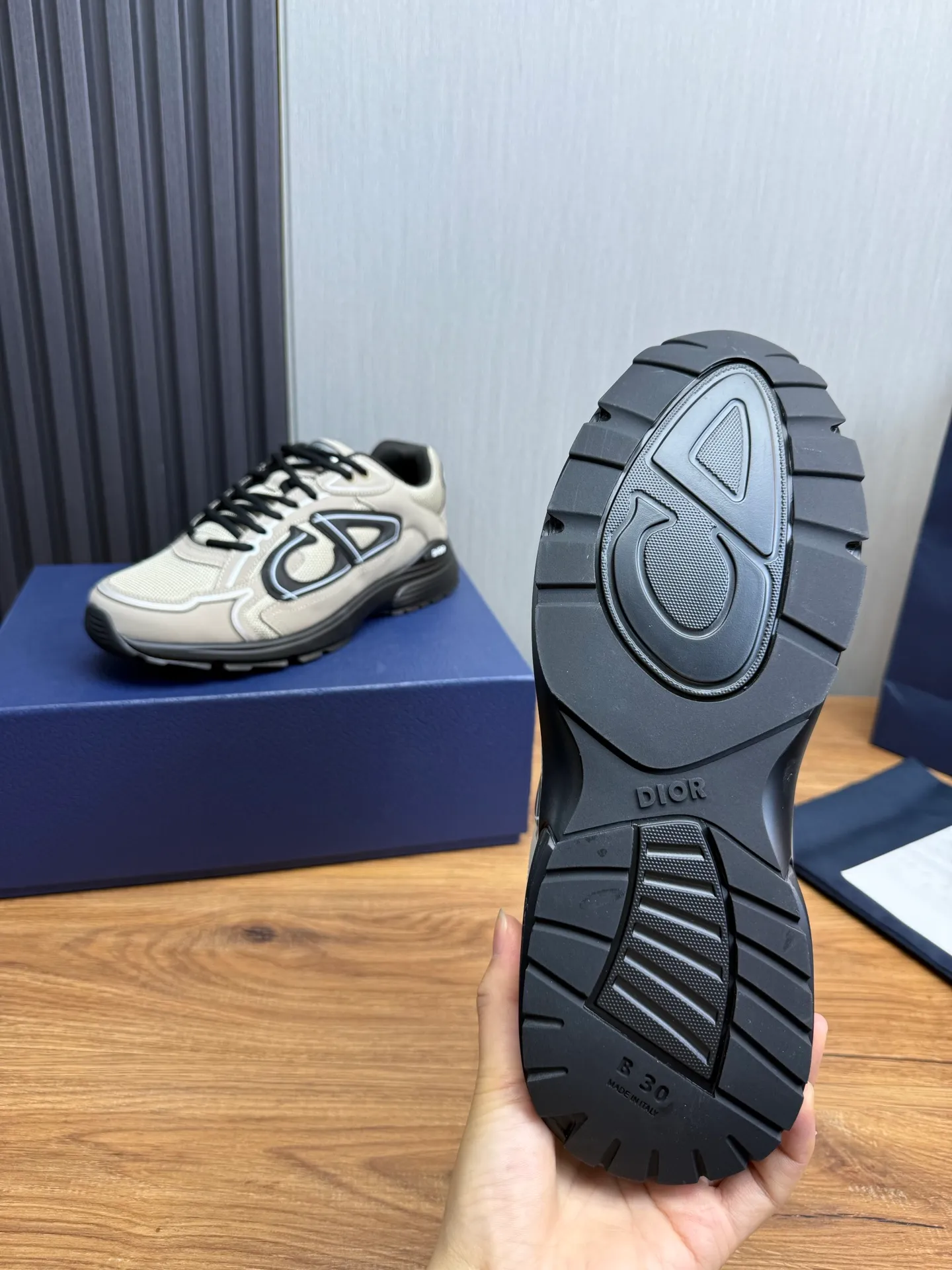 Men's men's shoes 💰580💰 Dior Dior.B30 couple hot sale ❤️💚Official website 1:1 replica ⬆️Imported cowhide stitching, comfortable mesh lining 35-45 (45 customized, non-refundable)
